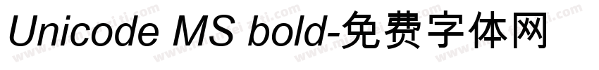 Unicode MS bold字体转换
